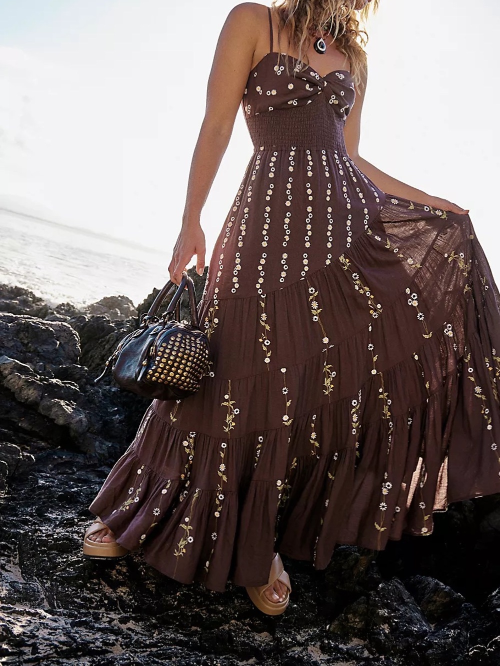 RARE Free people daisy chain maxi dress